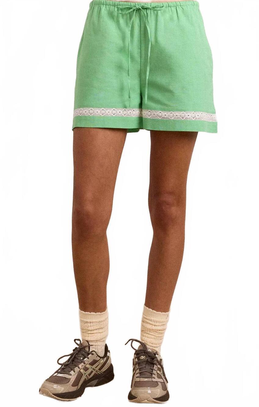 NEW DAMSON MADDER jovie lace insert shorts in mint